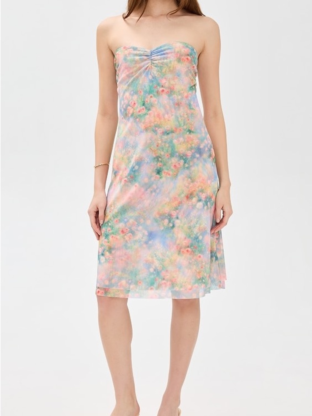 AFRM Multicolor Pastel Trim Slip Dress